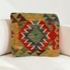 Afgán Kilim párnahuzat 40x40 kézi szövésű párna