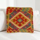 Afgán Kilim párnahuzat 40x40 kézi szövésű párna