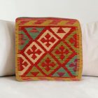 Afgán Kilim párnahuzat 40x40 kézi szövésű párna