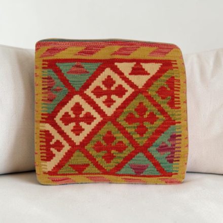 Afgán Kilim párnahuzat 40x40 kézi szövésű párna