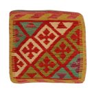 Afgán Kilim párnahuzat 40x40 kézi szövésű párna