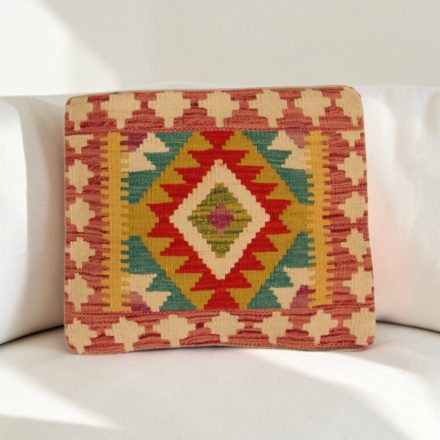 Afgán Kilim párnahuzat 45x40 kézi szövésű párna