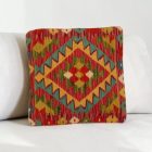 Afgán Kilim párnahuzat 40x40 kézi szövésű párna