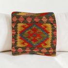 Afgán Kilim párnahuzat 40x40 kézi szövésű párna