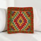 Afgán Kilim párnahuzat 40x40 kézi szövésű párna