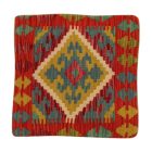 Afgán Kilim párnahuzat 40x40 kézi szövésű párna