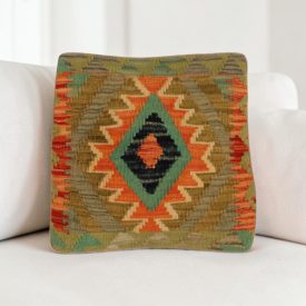 Afgán Kilim párnahuzat 40x40 kézi szövésű párna