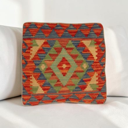 Afgán Kilim párnahuzat 40x40 kézi szövésű párna