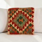 Afgán Kilim párnahuzat 40x40 kézi szövésű párna