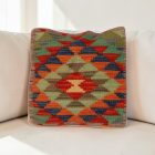 Afgán Kilim párnahuzat 40x40 kézi szövésű párna