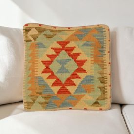 Afgán Kilim párnahuzat 40x40 kézi szövésű párna