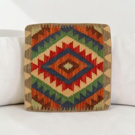 Afgán Kilim párnahuzat 40x40 kézi szövésű párna