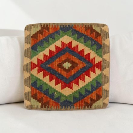 Afgán Kilim párnahuzat 40x40 kézi szövésű párna