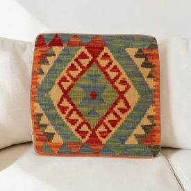 Kézi szövésű díszpárna 40x40 Kilim párnahuzat