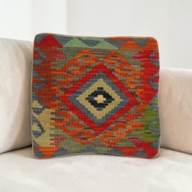Kézi szövésű díszpárna 40x40 Kilim párnahuzat