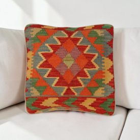Kézi szövésű díszpárna 40x40 Kilim párnahuzat