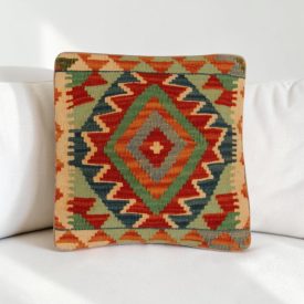 Kézi szövésű díszpárna 40x40 Kilim párnahuzat