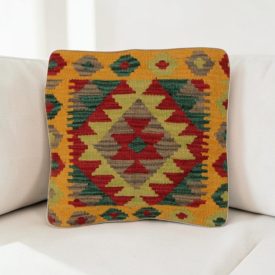 Kézi szövésű díszpárna 40x40 Kilim párnahuzat
