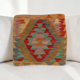 Kézi szövésű díszpárna 40x40 Kilim párnahuzat