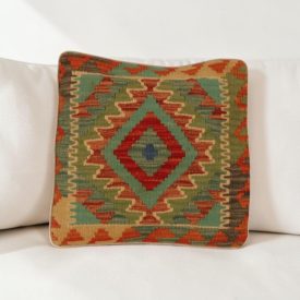 Kézi szövésű Kilim párnahuzat 40x40 afgán díszpárna