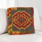 Kézi szövésű Kilim párnahuzat 40x40 afgán díszpárna