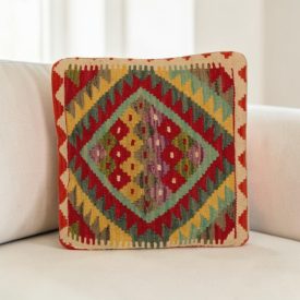 Kézi szövésű Kilim párnahuzat 45x45 afgán díszpárna