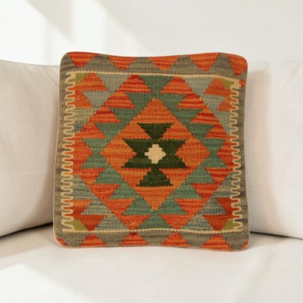 Kézi szövésű Kilim párnahuzat 40x40 afgán díszpárna