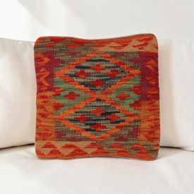 Kézi szövésű Kilim párnahuzat 45x45 afgán díszpárna