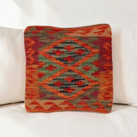 Kézi szövésű Kilim párnahuzat 45x45 afgán díszpárna