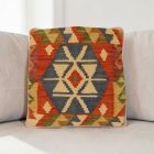 Kézi szövésű Kilim párnahuzat 40x40 afgán díszpárna
