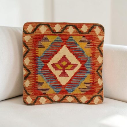 Kézi szövésű Kilim párnahuzat 40x40 afgán díszpárna