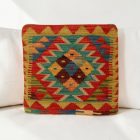 Kézi szövésű Kilim párnahuzat 40x40 afgán díszpárna