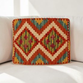 Kézi szövésű Kilim párnahuzat 40x35 afgán díszpárna