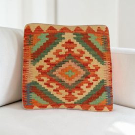 Kézi szövésű párnahuzat 40x40 Kilim díszpárna