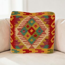 Kézi szövésű párnahuzat 40x40 Kilim díszpárna