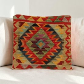 Kézi szövésű párnahuzat 40x40 Kilim díszpárna