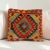 Kézi szövésű párnahuzat 40x40 Kilim díszpárna