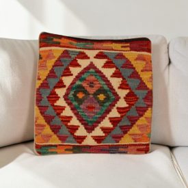 Kilim díszpárna 40x40 kézi szövésű Kelim párnahuzat