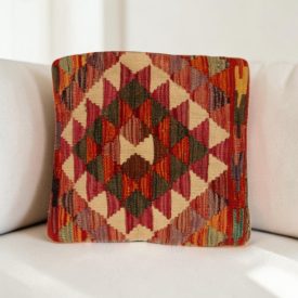 Kilim díszpárna 40x40 kézi szövésű Kelim párnahuzat