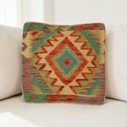 Kilim díszpárna 40x40 kézi szövésű párnahuzat