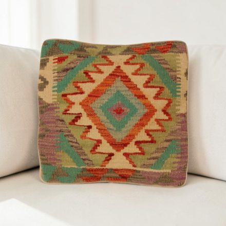 Kilim díszpárna 40x40 kézi szövésű párnahuzat