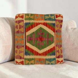 Kilim díszpárna 40x40 kézi szövésű párnahuzat