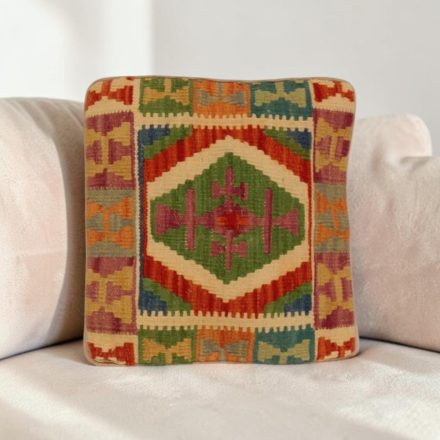 Kilim díszpárna 40x40 kézi szövésű párnahuzat