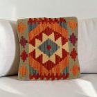 Kilim díszpárna 40x40 kézi szövésű párnahuzat