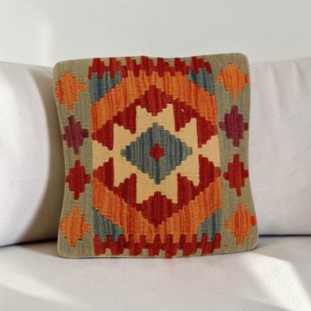Kilim díszpárna 40x40 kézi szövésű párnahuzat