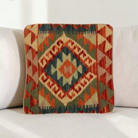 Kilim díszpárna 40x40 kézi szövésű párnahuzat