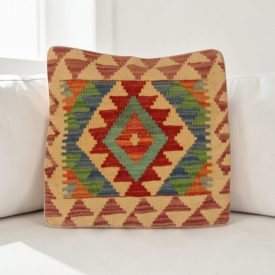 Kilim díszpárna 40x40 kézi szövésű párnahuzat