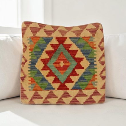 Kilim díszpárna 40x40 kézi szövésű párnahuzat