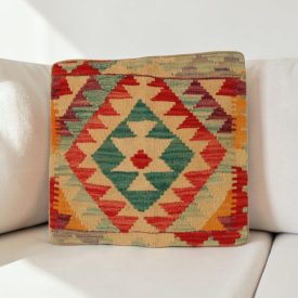 Kilim díszpárna 40x40 kézi szövésű párnahuzat