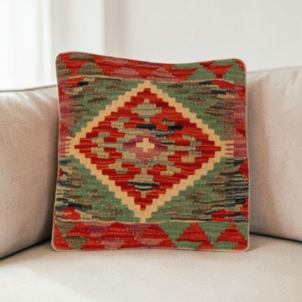 Kilim díszpárna 40x40 kézi szövésű párnahuzat
